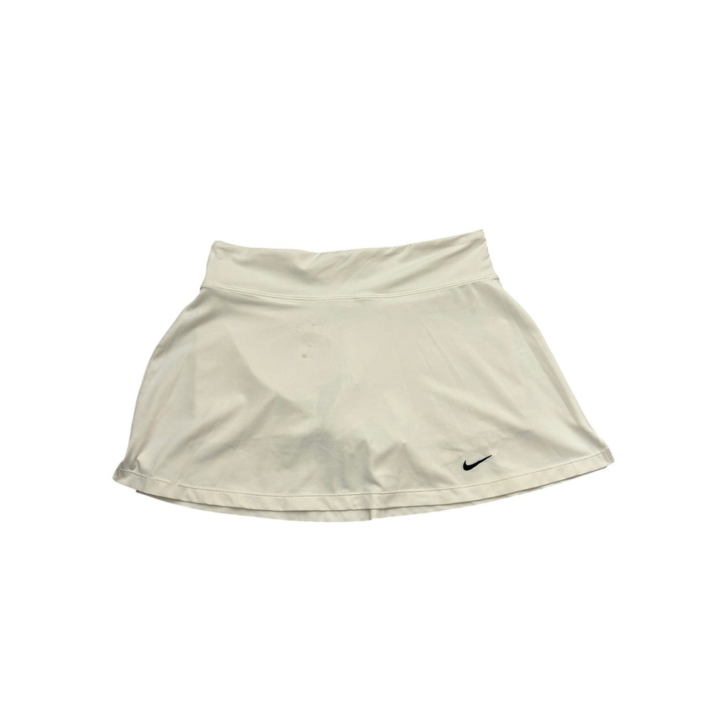Nike Dri-FIT Tennis Skort Womens Size M Cream White Good Activewear Skirt